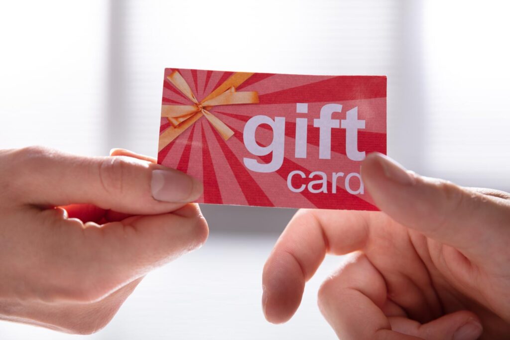 Gift card for quarterly newsletter contest